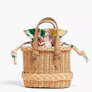Pamela Munson x Riley Sheehey mini straw handbag wicker Tuckernuck